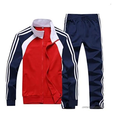 Hanwe Men's Tracksuit Jogging Suits Casual Running Sweatsuits Set Jogger Sweat Suit Classic Striped