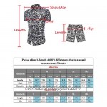Lavnis Men's Short Sleeve Shirt and Shorts Floral Beach Casual Shirt Suit