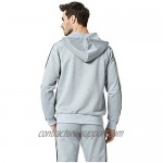 MANTORS Men's Hooded Athletic Tracksuit Full Zip Casual Jogging Gym Sweat Suits