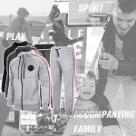 MANTORS Men's Hooded Athletic Tracksuit Full Zip Casual Jogging Gym Sweat Suits