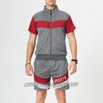 Men's Tracksuit 2 Piece Sports Sets T-Shirts & Shorts Jogging Track Suit for Summer