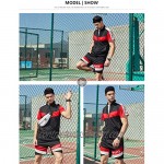 Men's Tracksuit 2 Piece Sports Sets T-Shirts & Shorts Jogging Track Suit for Summer