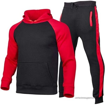 Prubensic Men's Long Sleeve Jogging Suits Sports Suit Casual Comfortable Sports Suit with Pockets
