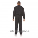 Spalding Mens Performance Woven Tracksuit Set - 2 Piece Set with Full Zip Jacket and Pants Gravel/Concrete