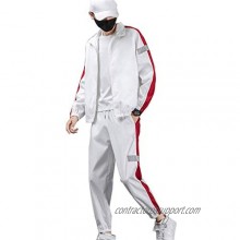 Tebreux Men's Jogger Tracksuit 2 Piece Athletic Sweatsuits Full Zip Running Jogging Sports Suits