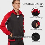 TOLOER Men's Activewear Full Zip Warm Tracksuit Sports Set Casual Sweat Suit