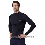 EXIO Mens Mock Compression Baselayer Top Cool Dry Long-Sleeve Shirt EX-T02