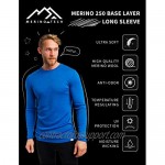 Merino.tech Merino Wool Base Layer - Mens 100% Merino Wool Long Sleeve Thermal Shirts Lightweight Midweight Heavyweight