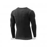 Nooz Men's Fleece Lined Cool Dry Compression Baselayer Long Sleeve Shirts