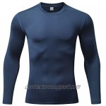 Xtextile Men's Compression Baselayer Cool Dry Long Sleeves Sport Tops(Pack of 3)