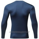 Xtextile Men's Compression Baselayer Cool Dry Long Sleeves Sport Tops(Pack of 3)