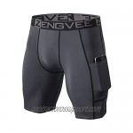 ZENGVEE Men's 3 Pack Compression Shorts with Pockets Athletic Baselayer Underwear for Running Workout Training