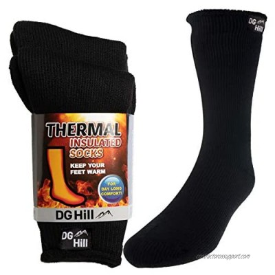 2 Pairs of Mens Thick Heat Trapping Insulated Boot Thermal Socks Pack Warm Winter Crew For Cold Weather
