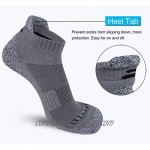 APTYID Men's Performance Cushion Ankle Athletic Running Socks (6 Pairs）