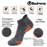 Bodvera Men's 8 Pack Performance Ankle Athletic Running Socks Cushioned Breathable Low Cut Sports Tab Socks