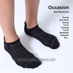 CelerSport 6 Pack Men's Running Ankle Socks with Cushion Low Cut Athletic Sport Tab Socks