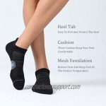CelerSport 6 Pack Men's Running Ankle Socks with Cushion Low Cut Athletic Tab Socks