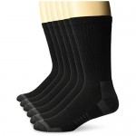 Essentials Men's 6-Pack Performance Cotton Cushioned Athletic Crew Socks