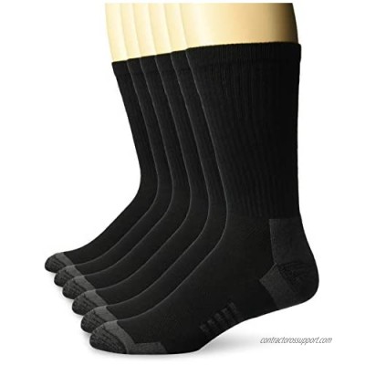  Essentials Men's 6-Pack Performance Cotton Cushioned Athletic Crew Socks