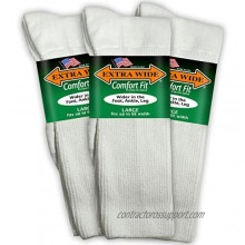Extra Wide Comfort Fit Athletic Crew (Mid-Calf) Socks for Men and Women  Made in USA  Pick your size  Do not size up