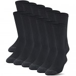 Gildan mens Polyester Half Cushion Crew Socks 12-pack