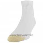 Gold Toe Men's Cotton Quarter Athletic Sock ((12 pair) 10-13 White)