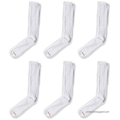 Hanes Ultimate Men's 6-Pack FreshIQ Over The Calf Tube Socks  White  Shoe Size: 6-12