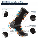 MIRMARU Men's 5 Pairs Multi Performance Outdoor Sports Hiking Trekking Crew Socks