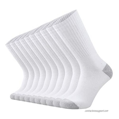 ONKE Cotton Moisture Wicking Athletic Work Cushion Crew Socks Men 10 Pack