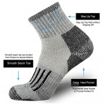 ONKE Men's Merino Wool Moisture Wicking Control Thermal Outdoor Hiking Heavy Cushion Low Cut Socks 4 Pack