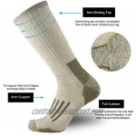 ONKE Men's Merino Wool Moisture Wicking Control Thermal Outdoor Hiking Heavy Cushion Crew Socks 4 Pack