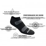 Saucony Men's Multi-Pack Mesh Ventilating Comfort Fit Performance No-Show Socks Black Fashion (6 Pairs) Shoe Size: 13-15