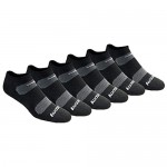 Saucony Men's Multi-Pack Mesh Ventilating Comfort Fit Performance No-Show Socks Black Basic (6 Pairs) Shoe Size: 15-17