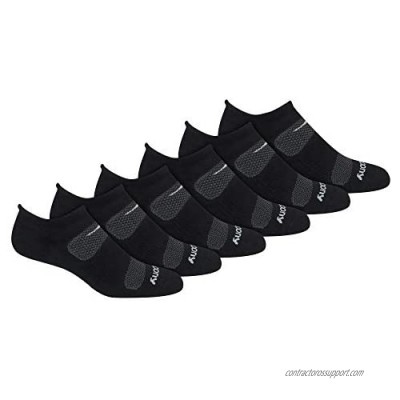 Saucony mens Multi-pack Mesh Ventilating Comfort Fit Performance Tab Socks