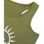 Hello Sunshine Tank Tops for Women Summer Sleeveless Graphic Print T Shirt Nature Shirt Vacation Shirt