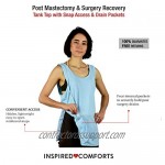Inspired Comforts Mastectomy Recovery Tank Top with Drain Pocket & Snap-Access