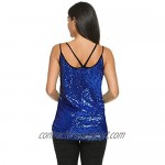Zeagoo Women's Sleeveless Sequin Top Sparkle Shimmer Camisole Vest Tank Tops