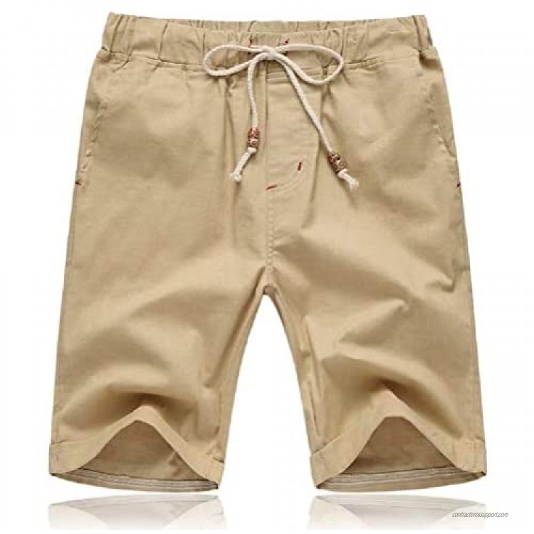 Tansozer Mens Shorts Casual Drawstring Summer Beach Shorts with Elastic Waist and Pockets