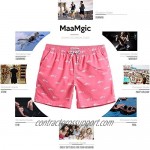 maamgic 7 Swim Shorts Mens Quick Dry Swim Trunks with Mesh Lining Teen Funny Print Swimwear Swimsuit