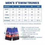maamgic Mens Swim Trunks 9 with Mesh Lining Quick Dry Bathing Suits for Men Swim Shorts Swimwear