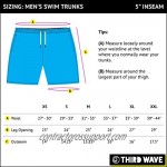Third Wave Mens Swim Trunks - Quick Dry Swim Shorts for Men with a Slim Fit and 5 Inch Inseam for Beach and Swimming
