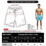 Tyhengta Men's Swim Trunks Quick Dry Beach Shorts with Mesh Lining