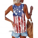 For G and PL Women's American Flag July 4th Tank Top