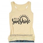JINTING Hello Sunshine Tank Top Letter Print Tank Tops for Women Graphic Tank Tops Sleeveless Graphic Funny Tank Tops Shirts…