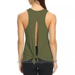 Mippo Womens Workout Tops Tie Back Tank Tops Backless Yoga Shirts Summer Clothes