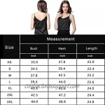 Miqieer Basic 3 Pack Women's Silk Tank Top Ladies V-Neck Camisole Silky Loose Sleeveless Blouse Tank Shirt with Soft Satin