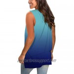SAMPEEL Womens V Neck Tank Tops Sleeveless T Shirts Side Split Tunic Tees