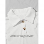 SOFIA'S CHOICE Women's Ribbed Knit Crop Top Turn-Down Collar Halter Cami Shirt