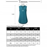 Timeson Women's Casual V Neck Sleeveless Tunics Blouses Chiffon Zipper Tank Tops