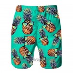 Loveternal Casual Mens Swim Trunks Quick Dry Printed Beach Shorts Summer Boardshorts with Mesh Lining